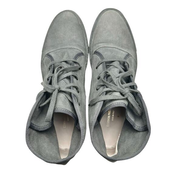 Common Projects | Men | Gray Canvas Lace Up Hi-Top Safari Boots | EU 43 US 10 - Picture 5 of 16
